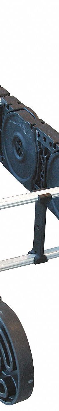 KABELSCHLEPP Cable and Hose Carrier: Open, 3 Channels, 3.7 in Cavity Ht, 8 in Cavity Wd, 12 in (MPN MC1250-8.00-RS-220-2V1). Key specifications — Brand: KABELSCHLEPP; Crossbar Material: Aluminum; Item: Cable and Hose Carrier; Series: M; Mounting Brackets Included: Without Mounting Brackets; Outside Width: 9.7 in; Outside Height: 3.8 in; Length: 12 in.