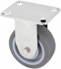 APPROVED VENDOR Plate Caster: Rigid, No Brake, Rubber, 4 in Wheel Dia., 1 1/2 in Wheel Wd, Rigid (MPN 33H932). Key specifications — Brand: APPROVED VENDOR; Wheel/Tread Color: Red; Roll Up: Rigid.