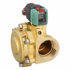REDHAT Solenoid Valve: 2-Way, Normally Closed, 2 in Pipe Size, 100 to 240V AC/DC, Watertight (MPN 8210P100). Key specifications — Pipe Size: 2 in; Voltage: 100 to 240V AC/DC; Brand: REDHAT; Coil Enclosure: Watertight.