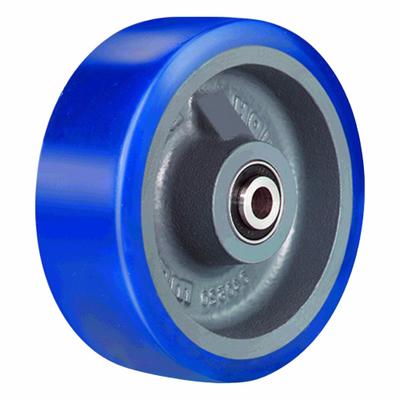 HAMILTON Caster Wheel: 6 in Wheel Dia., 2 in Wheel Wd, Polyurethane, 960 lb Load Rating - Easy-Roll Polyurethane Tread on Steel Core Wheels