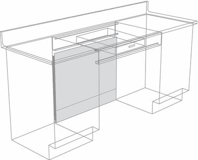 INSTOCK Knee Space Panel: 30 7/8 in Overall Ht, 2 in Overall Dp, 30 in Overall Wd - Cabinet Panels