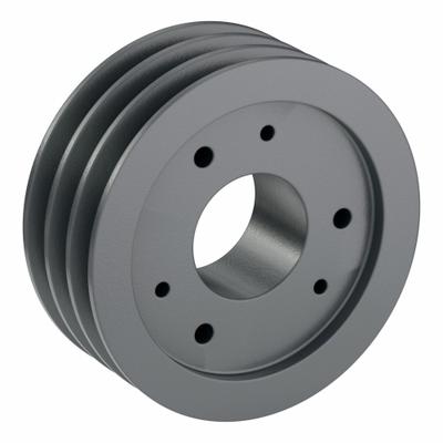 APPROVED VENDOR V-Belt Pulley: C85, 3 Groove, 8.9 in OD, Bushed Bore, E - Bushed-Bore Cast-Iron V-Belt Pulleys