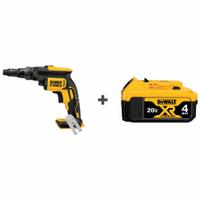 DEWALT Screwdriver Kit: 2,000 RPM No Load Speed, Brushless, 4.0 Ah, 20 V DC Volt, Pistol Grip (MPN DCF622B/DCB204). Key specifications — attr1169645: Brushless.