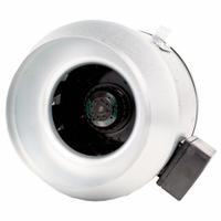 In-Line Duct Fan: 910 cfm Max., 10 in Duct, 305 W, 120V AC, 1 Ph, IP44, Galvanized Steel (MPN 49838). Key specifications — Includes: Mounting Brackets; Brand: FANTECH; Speed Controllable: Yes; High-Efficiency Motor: No; Nameplate Voltage: 120V AC; Number of Speeds: 1; Airflow @ 0.000 in SP - Range: 750 to 1,500 cfm; High-Efficiency Motor_Broad: Standard-Efficiency Motor.