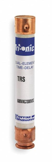 MERSEN Fuse: Class RK5, TRS-R Series, Time-Delay, 1.6 A, 600 V AC, 600 V DC, Non-Indicating (MPN TRS1-6/10R). Key specifications — Series: TRS-R.