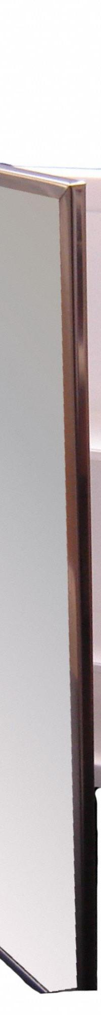 KETCHAM Medicine Cabinet: Rectangular, Glass, 22 1/4 in Overall Ht, 16 1/4 in Overall Wd, Recessed (MPN 672). Key specifications — Brand: KETCHAM; Frame Material: Stainless Steel; Frame Finish: Bright Annealed; Frame Color: Silver; Material: Acrylic.
