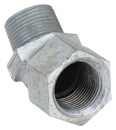 HUBBELL KILLARK Elbow, 45 Degrees: Iron, Powder Coated, 1/2 in Trade Size, Female to Male - 45° Elbows