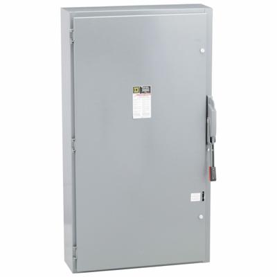 SQUARE D Safety Switch: Non-Fusible, 400 A, Three Phase, 600V AC, Galvanized Steel - Non-Fusible Safety Switches
