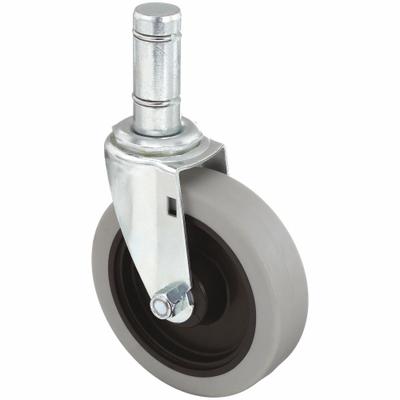 APPROVED VENDOR Stem Caster: Swivel, No Brake, 5 in Wheel Dia., 1 1/4 in Wheel Wd, Polyurethane - NSF-Listed Sanitary Friction-Ring Stem Casters