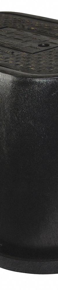 NDS Meter Box: Polyolefin, Rectangular, 13 in Overall Ht, 16 1/4 in Overall Wd, 21 1/2 in Overall Lg (MPN D1200-DIRB). Key specifications — Brand: NDS; Material: Polyolefin; Color: Black.