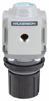WILKERSON Compressed Air Regulator: Aluminum, 1/2 in NPT, 180 cfm, 300 psi Max Op Pressure, Knob (MPN R18-04-F000B). Key specifications — attr111664: No; attr111400: R18; attr111627: WILKERSON.