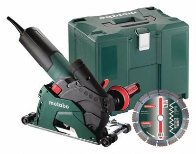 METABO Angle Grinder: 120V AC, 5 in Dia, 12 A, Mechanical, 9,600 RPM Max Speed - Cutting & Tuckpointing Concrete & Masonry Grinders