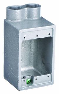 HUBBELL KILLARK Device Box: 1 Gangs, Aluminum, 1 in Hub Size, Dead End, 3 1/2 in Overall Ht (MPN SWB-3). Key specifications — Brand: HUBBELL KILLARK; Hub Type: Dead End.
