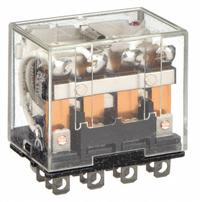 OMRON General Purpose Relay: Socket Mounted, 10 A Current Rating, 24V AC, 4PDT, 14 Pins/Terminals (MPN LY4N-AC24). Key specifications — Brand: OMRON; Base Type: Square; Mounting Style: Plug-In; Pin Shape: Flat; Electrical Connection: Plug-In; Manufacturer Part Number: LY4N-AC24; Operating Current: 5 A at 24V DC (Inductive Load); Series: LY Series.