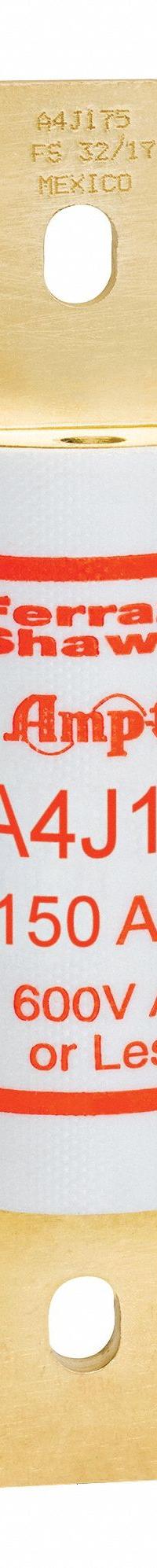 MERSEN Fuse: A4J Series, Class J, Blade Body, Fast-Acting, 150 A, 600 V AC, 300 V DC, Non-Indicating (MPN A4J150). Key specifications — Series: A4J; Brand: MERSEN.