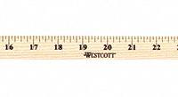 WESTCOTT Meter Stick: 10431, 3 5/16 ft, 0.23 in Thick, 1/16 in/1 mm, Clear, Black, Rigid, Matte. Key specifications — attr939978: 1 mm; attr934745: WESTCOTT; attr944509: Clear; attr939993: Decimal; attr986193: Printed.