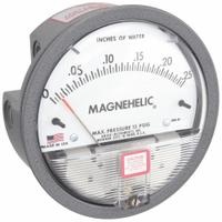 DWYER Differential Pressure Gauge: Back/Single-Side, 1/8 in NPT Female, 2000, 4 in Dial, IP67, IP67 (MPN 2000-00). Key specifications — Sensor Type: Diaphragm; Series: 2000; Housing Material: Die Cast Aluminum; Certificate of Calibration: Not Included.