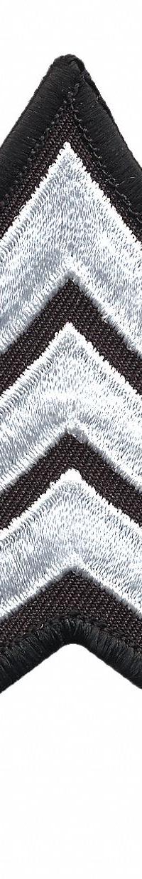 HEROS PRIDE Embroidered Patch: SGT, 3 in, Black/White, Polyester/Rayon, Rank Insignia, 1 PR (MPN 5400S). Key specifications — attr188498: 3 in; attr188499: White; attr188500: Rayon; attr188503: SGT; attr193746: HEROS PRIDE.