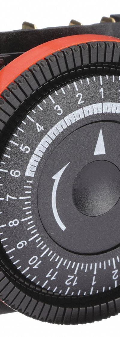BORG Electromechanical Timer: 24 hr - Panel Cover-Mounted Electromechanical Timer Switches