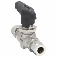 PARKER Manual Two-Way Ball Valve: 3/8 in, 316 Stainless Steel, Straight, Sweat x Sweat, Three-Piece (MPN 6A-B6LJ2-SSP). Key specifications — Brand: PARKER; Handle: Lever.
