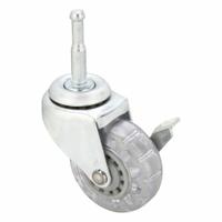SHEPHERD CASTER Stem Caster: Swivel, 2 in Wheel Dia., 13/16 in Wheel Wd, 2 5/8 in Mounting Ht, Steel (MPN PRE20302ZN-VPR01(CG)B). Key specifications — Wheel/Tread Color: Clear; Brand: SHEPHERD CASTER; Wheel Bearing Type: Plain; Roll Up: Swivel with Brake.