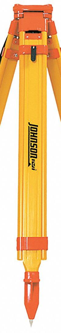 JOHNSON LEVEL Tripod: 3 11/16 ft – 6 ft, Laser Levels, Flat Head, Carrying Strap/Plumb Bob Hook (MPN 40-6332). Key specifications — attr938954: JOHNSON LEVEL; attr938956: Laser Levels; attr938960: Flat; attr938961: Carrying Strap; attr938962: Fiberglass; attr938963: 5/8"-11.