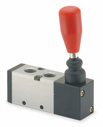 ARO Manual Air Control Valve: MaxAir, Four-Way / Two-Position, Lever, Black - ARO MaxAir Series Manual Air Control Valves