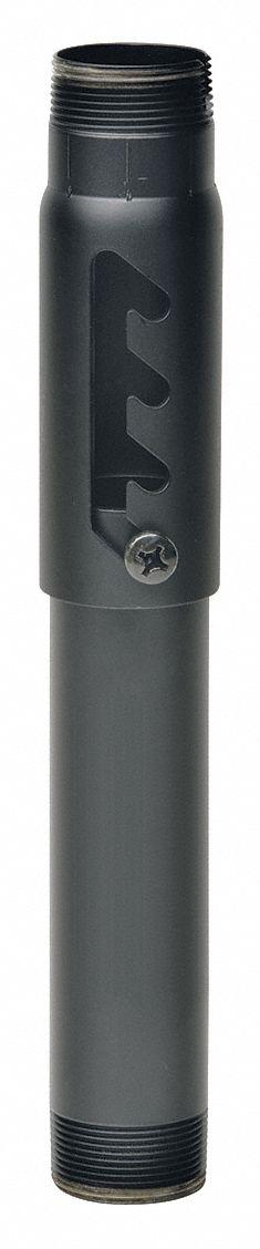 PEERLESS TV Extension Column: Ceiling, Max. 500 lb, Fixed, 0° Swivel, Powder Coated, Black (MPN AEC012018). Key specifications — Manufacturer Part Number: AEC012018; Finish: Powder Coated; Material: Steel; Mounting Location: Ceiling; Brand: PEERLESS; Color: Black.