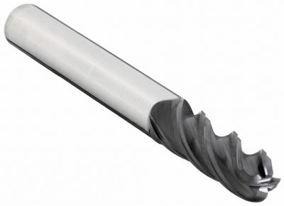 OSG Ball End Mill: Carbide, TiAlN Coated, 4 Flute, 7/16" Mill Dia, 7/8" LOC - Fast-Cutting Carbide Ball End Mills for Stainless Steel & Super Alloys