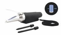 LAXCO, INC Refractometer: Brix, +/-0.1% Accuracy, Auto, Analog, 9 in Overall Dp, 1 1/2 in Overall Wd (MPN RLB-18ATC). Key specifications — Brand: LAXCO, INC; Accuracy: +/-0.1 %; Refractive Index - Min: 0 % Brix; Automatic Temperature Compensation Included: Automatic; Refractive Index - Max: 18 % Brix; Resolution: 0.1% Brix; Test Parameters: Brix.