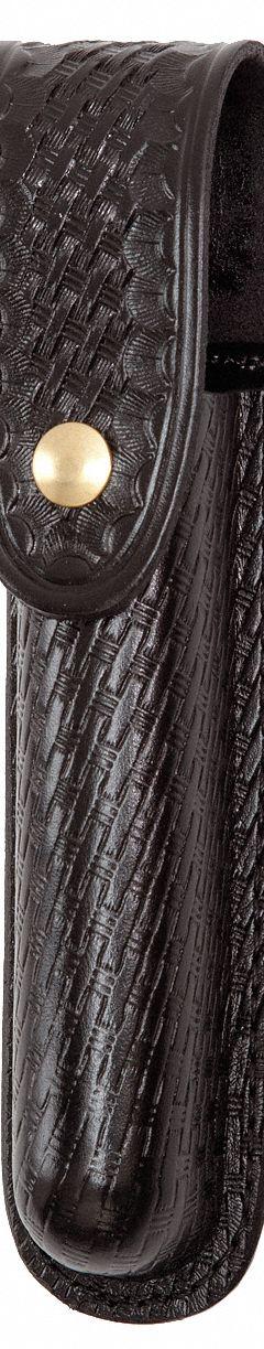 GOULD & GOODRICH, INC. Flashlight Pouch: Black, Leather, Basket Weave, Snap Closure (MPN B672-7WBR). Key specifications — attr188437: Black; attr188438: Leather; attr188431: Flashlight Pouch.