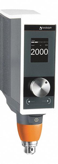 HEIDOLPH Overhead Mixer: 2,000 RPM Max Speed, 100 N-cm, 60,000 cps Max Viscosity, 50 L Volume, 115V (MPN 036093030). Key specifications — Voltage: 115V; Maximum Torque: 100 N-cm; Mixing Speed Type: Variable; Reversible: No; Brand: HEIDOLPH; Display Type: Digital.
