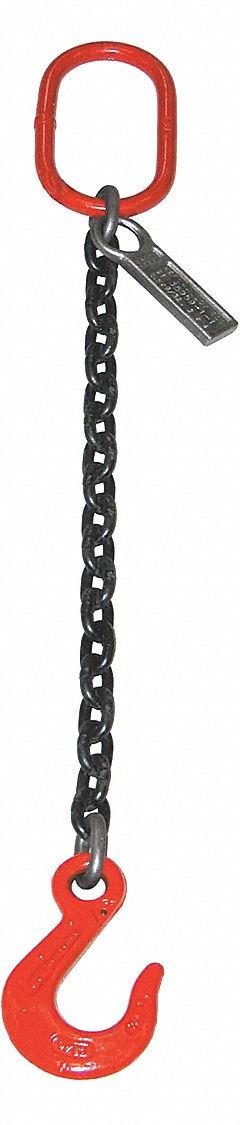 LIFTALLOY Single Leg Chain Sling: 9/32 in Chain Trade Size, 100 Chain Grade, Grab Hook, Alloy Steel (MPN 932SOGW10X6). Key specifications — Hook Type Included: Grab Hook; Brand: LIFTALLOY.