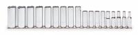 PROTO Socket Set: 3/8 in Drive, 18 Piece, 12-Point, Metric, 6 mm to 23 mm (MPN J52207). Key specifications — attr1224269: 3/8 in; attr1204685: Tether Ready; attr1204650: 6 mm to 23 mm; attr1204673: Socket Bits Not Included; attr1204688: PROTO; attr1206170: Deep Sockets.
