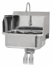 SANI-LAV Hands-Free Sink: 1 Stations, 7 in Bowl Dp, 17 in Bowl Lg, 14 in Bowl Wd, Faucet Included (MPN 507L-0.5). Key specifications — Includes Side Splash: Side Splash Included; Series: Stainless Steel Hand Wash Sink; Brand: SANI-LAV.