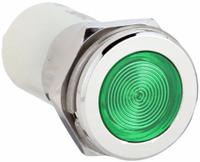 APPROVED VENDOR Flush Panel Light: 16 mm Panel Mounting Hole Dia, LED, Green, Flush Head, H16 (MPN 24M175). Key specifications — Brand: APPROVED VENDOR; Electrical Connection: 0.11 Male Quick Disconnect.