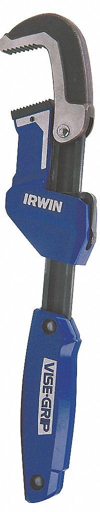 IRWIN Pipe Wrench: Alloy Steel, 2 1/4 in Jaw Capacity, Serrated, 11 in Overall Lg, Ergonomic (MPN 274001SM). Key specifications — attr309808: Ergonomic; attr309815: Alloy Steel; attr324941: IRWIN.