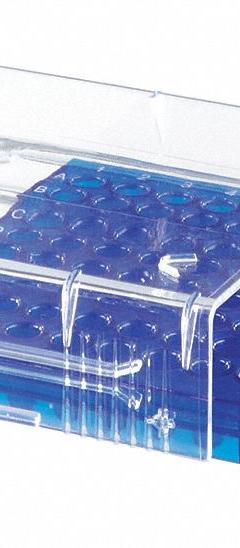 Tube Rack: Polycarbonate (Lid), Blue, (96) Wells, 96 Compartments, Benchtop (MPN 120539). Key specifications — Material: Polycarbonate (Lid); Mounting Location: Benchtop; Color: Blue; Product Type: Test Tube Rack; Total Holding Capacity: (96) Wells; Brand: HEATHROW SCIENTIFIC.