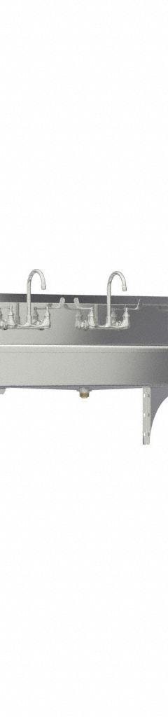 SANI-LAV Wash Station: 6 Stations, 8 in Bowl Dp, 117 in Bowl Lg, 16 1/2 in Bowl Wd, Faucet Included (MPN 512WFL). Key specifications — Includes Side Splash: Side Splash Not Included; Series: Stainless Steel Wash-Station; Brand: SANI-LAV.