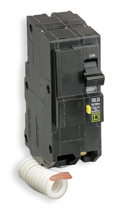 SQUARE D Miniature Circuit Breaker: 25 A, 120/240V AC, Single Phase, 10kA at 120/240V AC - QO Series, Plug-In Square D Miniature Circuit Breakers