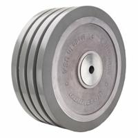 HAMILTON Caster Wheel: 12 in Wheel Dia., 4 in Wheel Wd, Polyurethane, 5,650 lb Load Rating, Aluminum (MPN W-1240-SWF95-1-1/4). Key specifications — Brand: HAMILTON; Tread Shape: UltraGlide; Wheel/Tread Color: Gray.