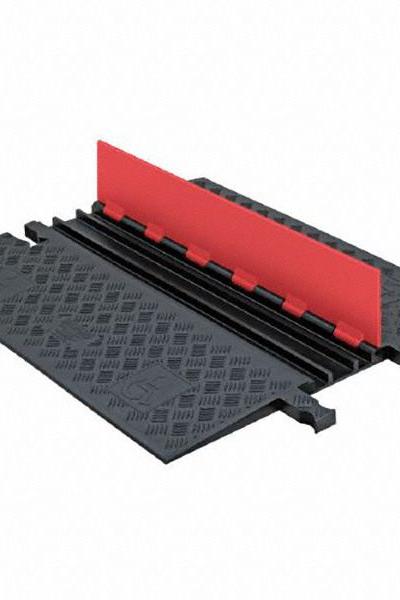 ADA Cable Protector: 3 Channels - Accessibility Cable Ramps with Hinged Cover