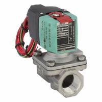 REDHAT Solenoid Valve: 2-Way, Normally Closed, 3/4 in Pipe Size, 100 to 240V AC/DC, Watertight (MPN 8210P088). Key specifications — Pipe Size: 3/4 in; Voltage: 100 to 240V AC/DC; Brand: REDHAT; Coil Enclosure: Watertight.