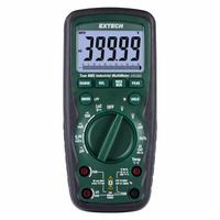 EXTECH Digital Multimeter: TRMS, CAT III 1000V/CAT IV 600V, 1,000 V Max AC Volt Measurement, IP67 (MPN EX530A). Key specifications — Instrument Counts: 40,000; Brand: EXTECH; Calibration Certificate Included: Not Included.