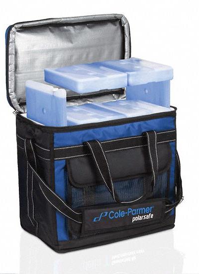 COLE-PARMER Cryogenic Storage Box: 16 1/8 in Overall Lg - Specimen Transport Coolers