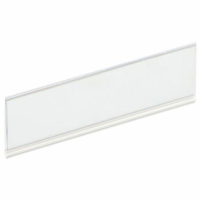 TRI-DEX Label Holder: 3 in x 1 in, Clear, Slide-In, 25 Label Holders, Snap-On, Plastic - Snap-On Label Holders