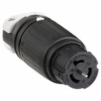 HUBBELL Locking Connector: Non-NEMA, Black/White, 250V AC, 50 A Current Rating, 2 Poles, 3 Wires (MPN CS8264C). Key specifications — Brand: HUBBELL.