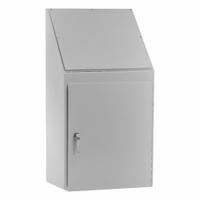 HAMMOND Console Cabinet: Steel, 36 in x 34.13 in x 33.25 in, NEMA 12, IP54 (MPN 1471C36). Key specifications — Brand: HAMMOND; Enclosure Material: Steel.