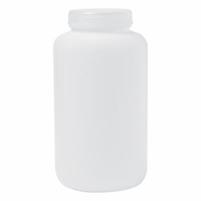 APPROVED VENDOR Reagent Bottle: HDPE, 4 L, 135 fl oz, Closure Included, Colorless - HDPE Wide Mouth Round Lab Bottles