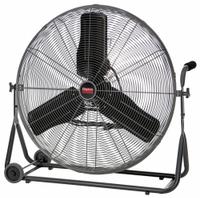 DAYTON Portable Fan: 30 in Blade Dia, Non-Oscillating, 3 Speeds, 36 in Ht, 37 in Wd, Home and Office (MPN 61LD87). Key specifications — Brand: DAYTON; Number of Speeds: 3; Blade Material: Aluminum; Voltage: 120V AC; Application: Home and Office; Phase: Single.